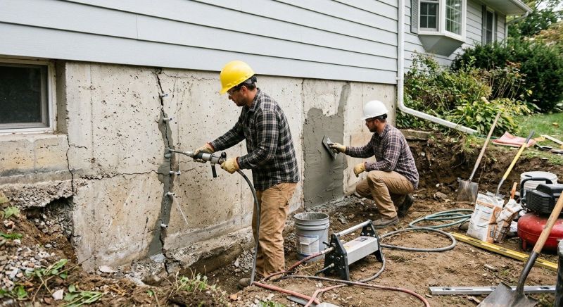 Cracked Foundation Repair in Eden, UT