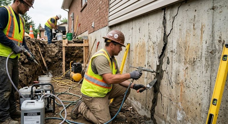 Cracked Foundation Repair in Farmington, UT