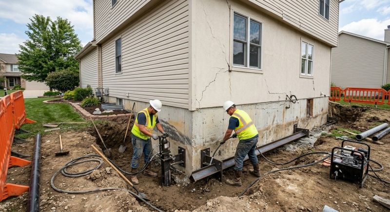 Sinking Foundation Repair in Syracuse, UT